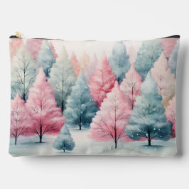 Munt en roze sparren winterscène etui