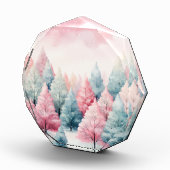 Munt en roze sparren winterscène fotoblokken (Rechts)