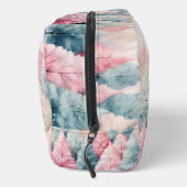 Munt en roze sparren winterscène toilettasje (Rechts)