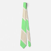 Munt en theekleurig II diagonaal gestreept Stropda Stropdas (Voorkant)