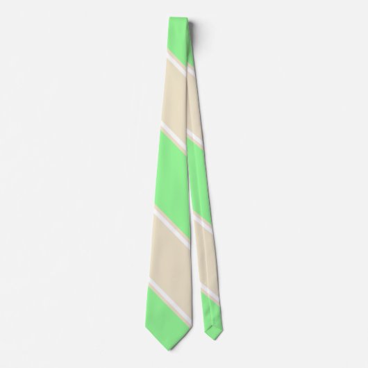 Munt en theekleurig II diagonaal gestreept Stropda Stropdas (Voorkant)