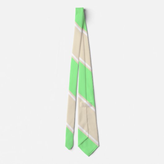 Munt en theekleurig II diagonaal gestreept Stropda Stropdas (Achterkant)