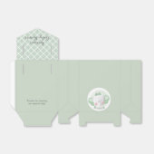 Munt en White Baby Unisex Oerwoud Elephant Bedankdoosjes (Uitgevouwen)