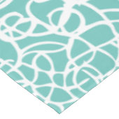 Munt en White Seaside koraal patroon Tafelkleed (Gekanteld)