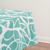 Munt en White Seaside koraal patroon Tafelkleed (Voorbeeld)