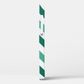 Munt en wit chevron aangepast monogram Case-Mate iPhone case (Achterkant / Links)