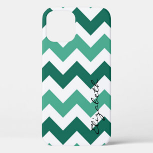 Munt en wit chevron aangepast monogram Case-Mate iPhone case