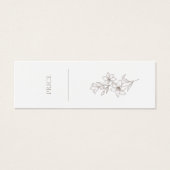 Munt en wit | Chic Minimal Floral Prijs Labels Mini Visitekaartjes (Voorkant)