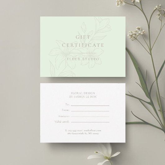 Munt en wit | Moderne Boho Minimal Floral