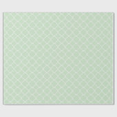 Munt en wit Quatrefoil Cadeaupapier (Vlak)