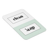 Munt en wit vet stencil typografie vaatwasser magneet (Rechterzijde)