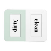 Munt en wit vet stencil typografie vaatwasser magneet (Horizontaal)