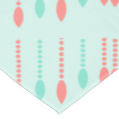 Munt en witte Schattigee kralen koraalpatroon Tafelkleed (Gekanteld)