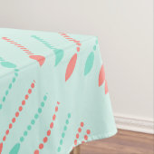 Munt en witte Schattigee kralen koraalpatroon Tafelkleed (Voorbeeld)