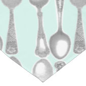 Munt en witte Schattigee kralen koraalpatroon Tafelkleed (Gekanteld)