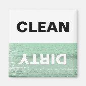 Munt en witte schone/vuile vaatwasser magneet (Voorkant)