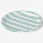 Munt en witte strepen papieren bordje (Gekanteld)