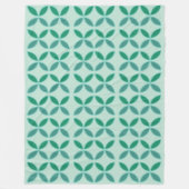 Munt- en zee-groenbladen en diamanten fleece deken (Voorkant)