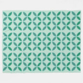 Munt- en zee-groenbladen en diamanten fleece deken (Voorkant (Horizontaal))
