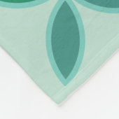 Munt- en zee-groenbladen en diamanten fleece deken (Hoek)