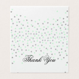 Munt en Zilver Dank U Vouw Kaart