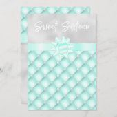 Munt en Zilver Getufte Parels Zoet Zestien Kaart (Voorkant / Achterkant)