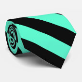 Munt en Zwarte Stripes - Stropdas (Opgerold)