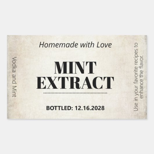Munt Extract Moderne Label Sticker ZEX_001c (Voorkant)