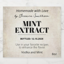 Munt Extract Moderne Label Sticker ZEX_001c