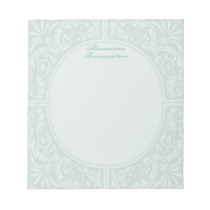 Munt Floral Relief Circular Lijst Notitieblok