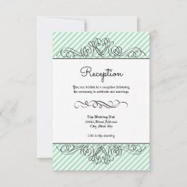 Munt Formeel Bloem Flourish - Ontvangst Uitnodigin Kaart