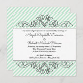 Munt Formele Bloem - Huwelijksuitnodiging Kaart (Voorkant / Achterkant)