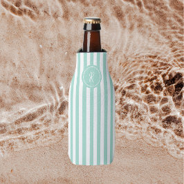 Munt Frans strand Stripe Persoonlijk Monogram Flesjeskoeler