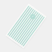 Munt Frans strand Stripe Persoonlijk Monogram Servet (Hoek)