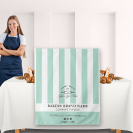 Munt Franse Strepen Bakkerij Logo Tafel Runner Wandkleed