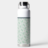 Munt Gepersonaliseerd Modern Retro Floral Patroon Waterfles (Achterkant)
