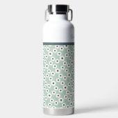 Munt Gepersonaliseerd Modern Retro Floral Patroon Waterfles (Voorkant)