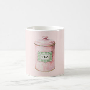 Munt geruite roze thee koffiemok