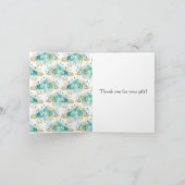 Munt Glam Goud Bloem Dank je  Bedankkaart (Binnen)