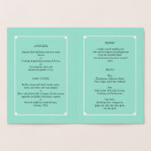 Munt & Gold Folie Elegant Wedding Menu (Binnen)