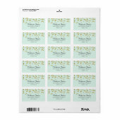 Munt Gouden Glitter confetti Adreslabels Etiket (Full Sheet)