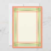 Munt Green Coral Pink Pset Wedding Uitnodiging (Achterkant)