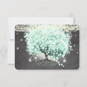 Munt Green Heart Leaf Tree Mason Jar RSVP (Achterkant)