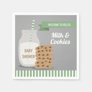 Munt Green Modern Milk en Baby shower van Koekjes Servet