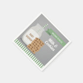 Munt Green Modern Milk en Baby shower van Koekjes Servet (Hoek)