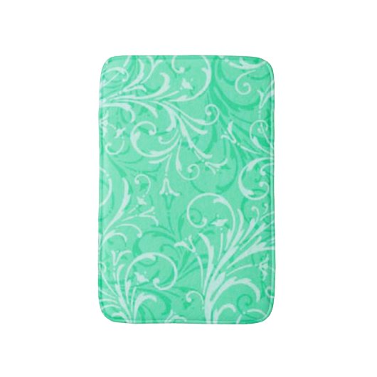 Munt Green Ornamental Bath Mat