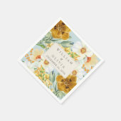 Munt groen bloementuin wildflower lente bruiloft servet (Hoek)