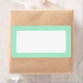 Munt groen effen kleur rand blanco etiket (Insitu)