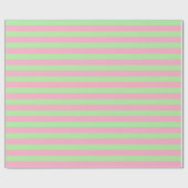Munt Groen en Roze Stripes Cadeaupapier (Vlak)