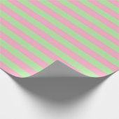 Munt Groen en Roze Stripes Cadeaupapier (Hoek)